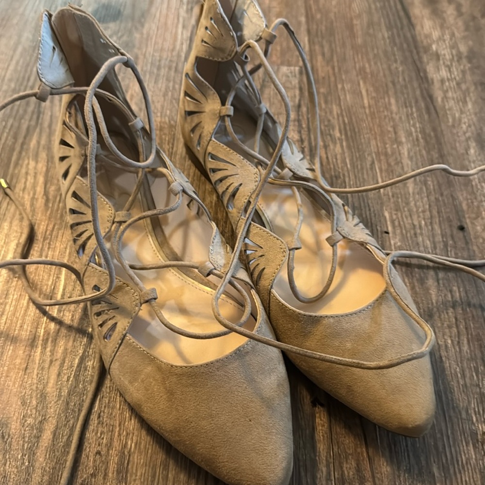 Jessica Simpson Lace up Suede Flat